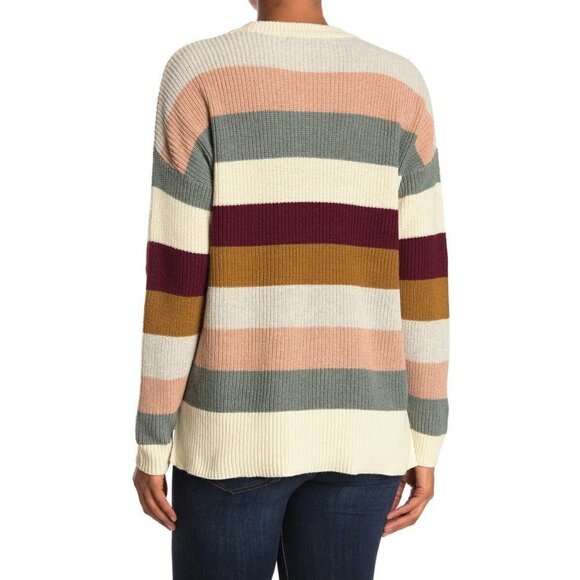 MADEWELL BNWOT Womens Ribbed Crewneck Striped "Thompson" Sweater XXSmall - Picture 2 of 7